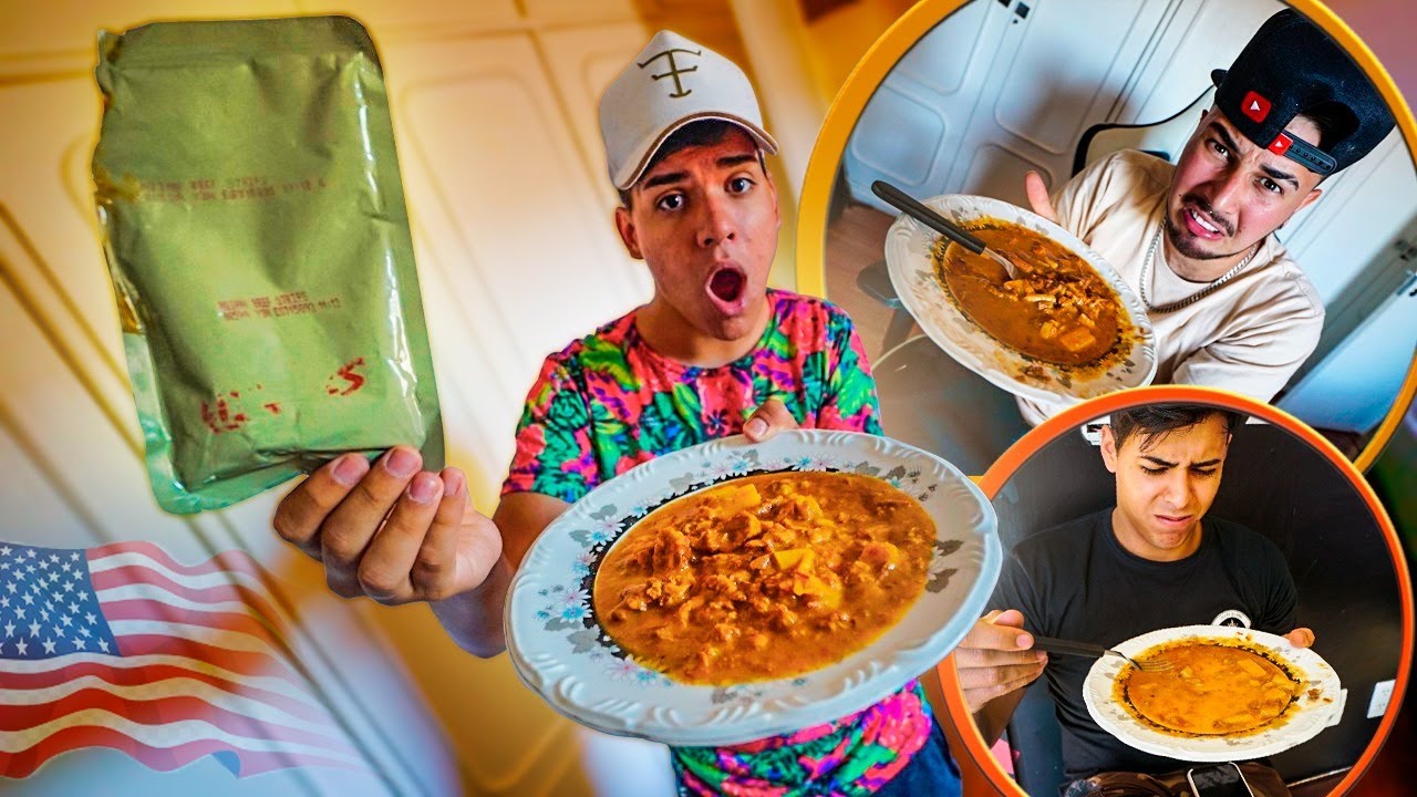 PROVANDO COMIDA MILITAR DOS EUA - MEUS AMIGOS ACHARAM INCR&Iacute;VEL