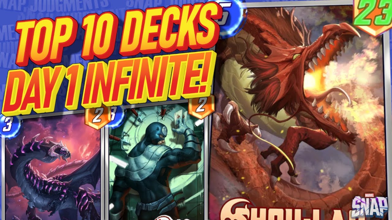 10 Best Day 1 Infinite Decks! Win More Now! Marvel Snap