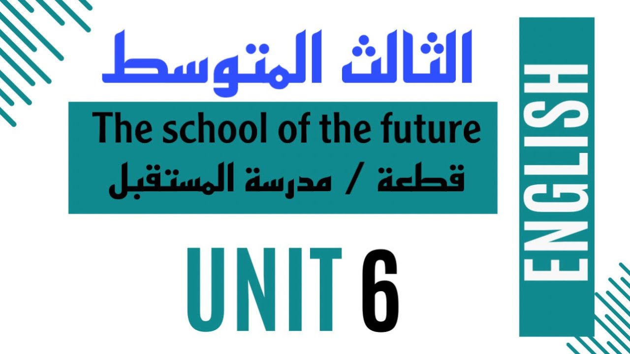 الثالث المتوسط / الوحدة السادس / الدرس الرابع / قطعة مدرسة المستقبل The school of thd future