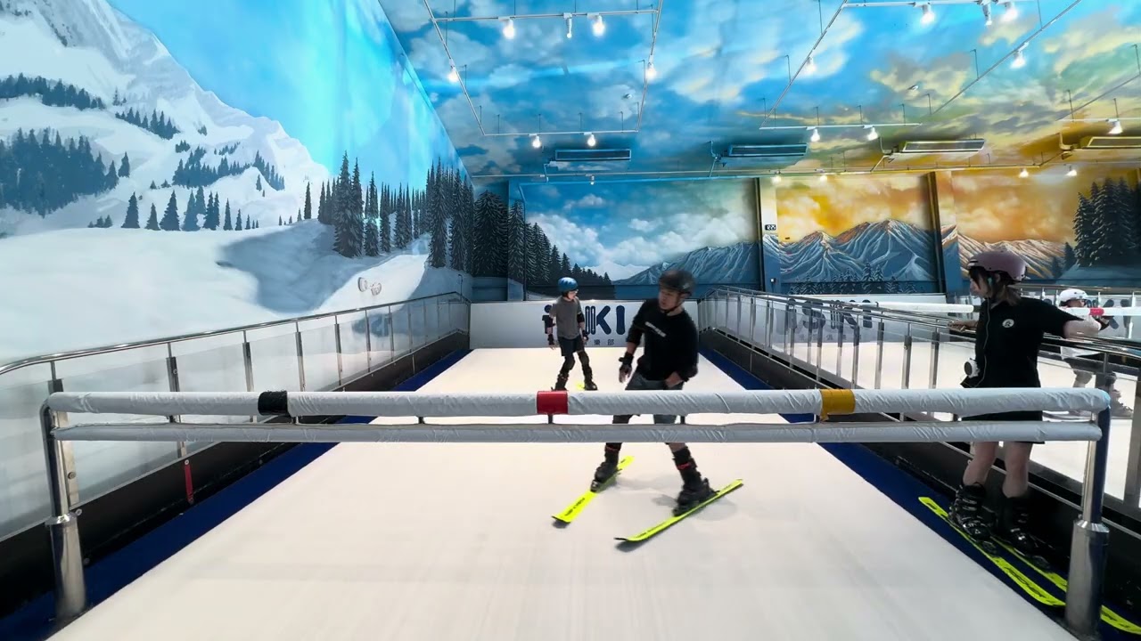 《從零開始的滑雪歷程》雙板⛷️課程4-3 學到如何邊滑邊收    #滑雪 