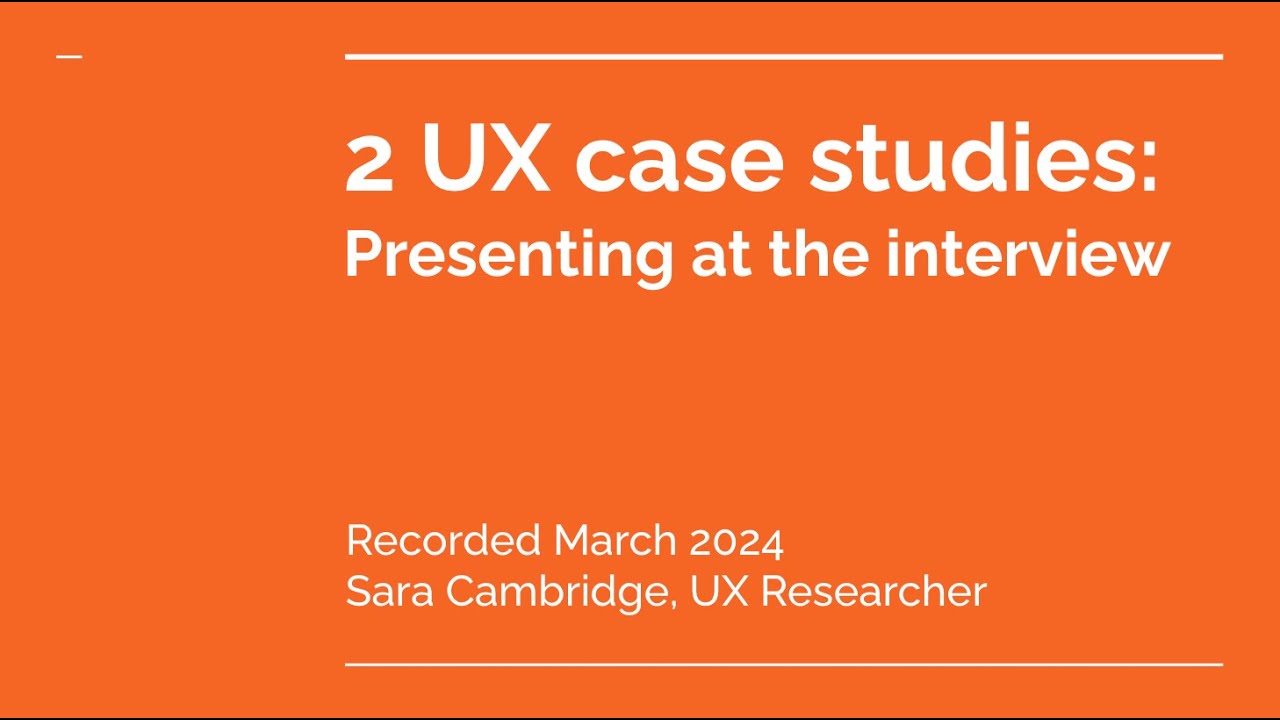 UX Interview Case Study Presentation Demo