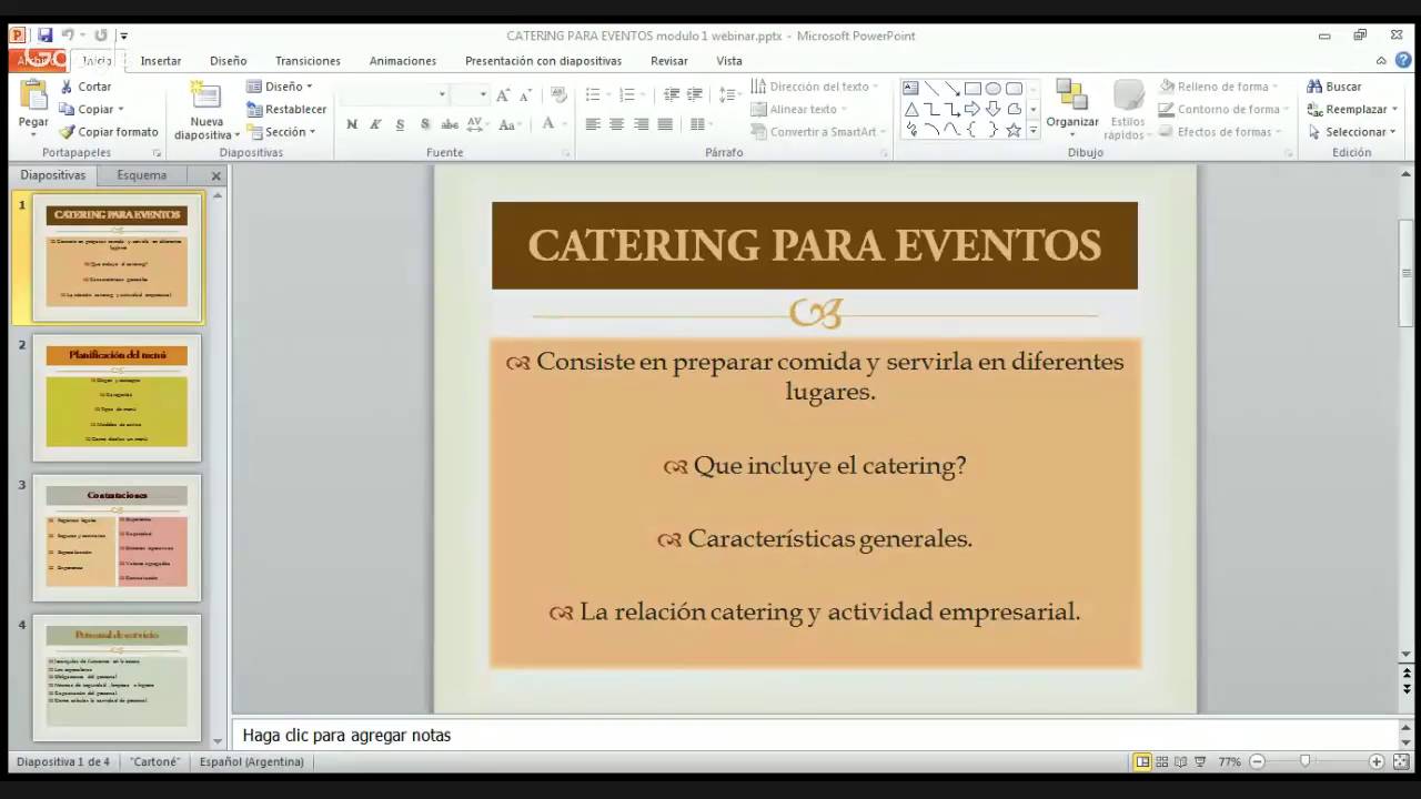 Organizacion de Catering para Eventos