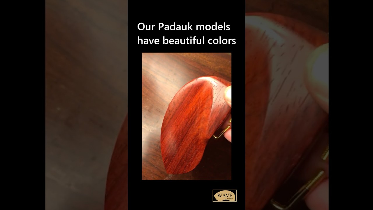 Our Padauk wood just glistens on our violin. 