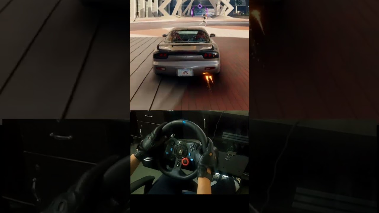 Logitech G29 Steering Wheel Drift | Mazda RX-7 in NFS Unbound