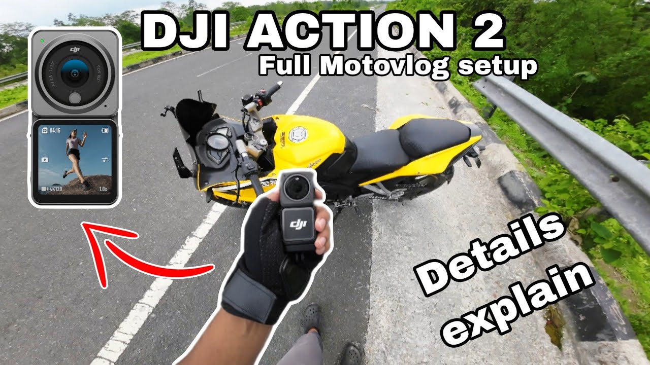 My full Motovlog setup , Dji action 2 full review 👍 @DJI