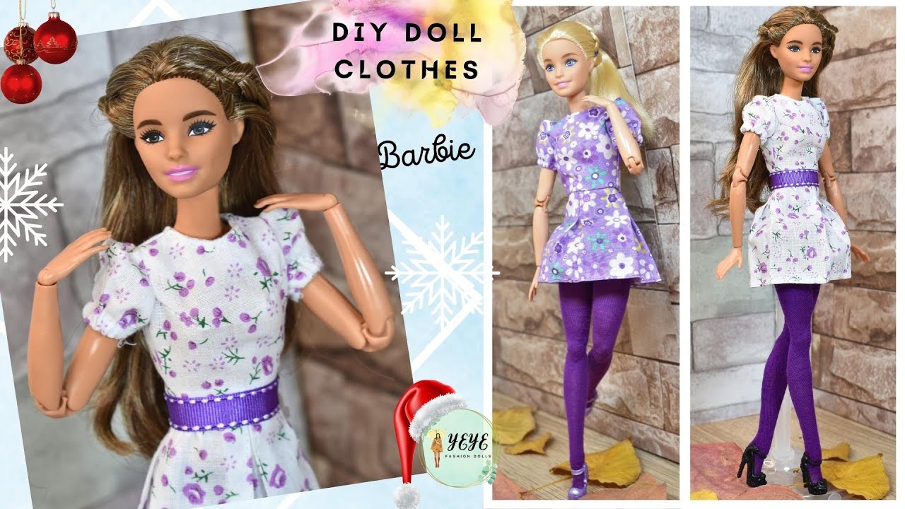 Dress with pleated skirt for Barbie doll🌸DIY#50 #barbieclothes #barbiedoll #barbie