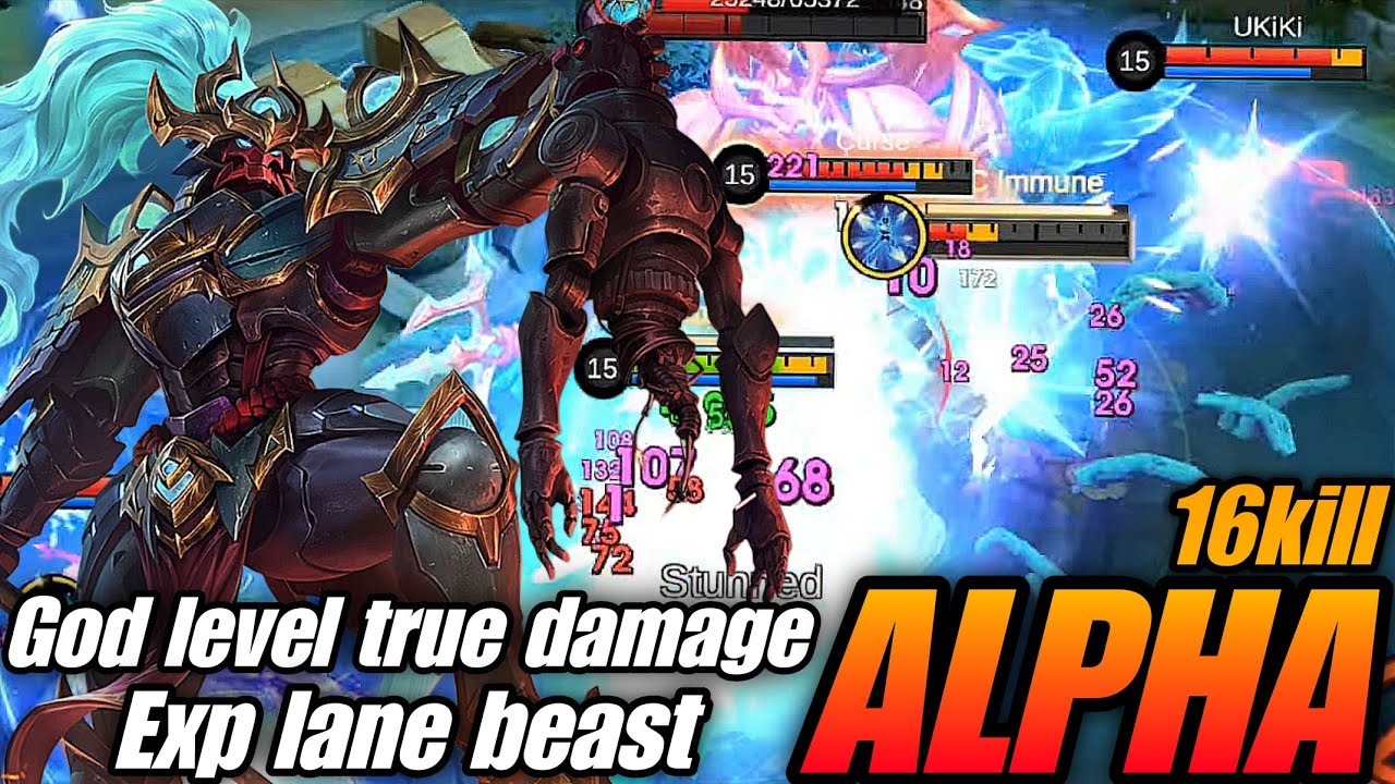 God level ture damage !! exp lane beast !! 16 kills dominator !! best build alpha 2026
