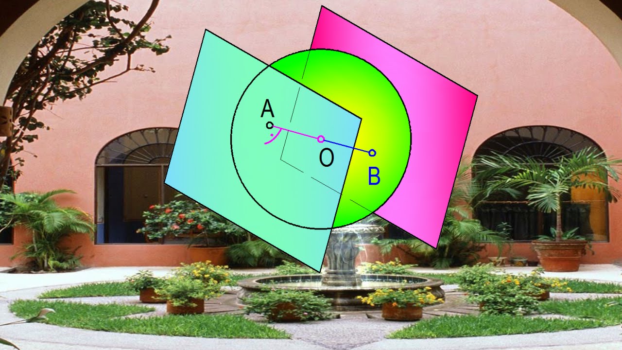 Plan #tangent to a #sphere - Selectivity 2015 - Andalusia - #Monge (Descriptive) Geometry