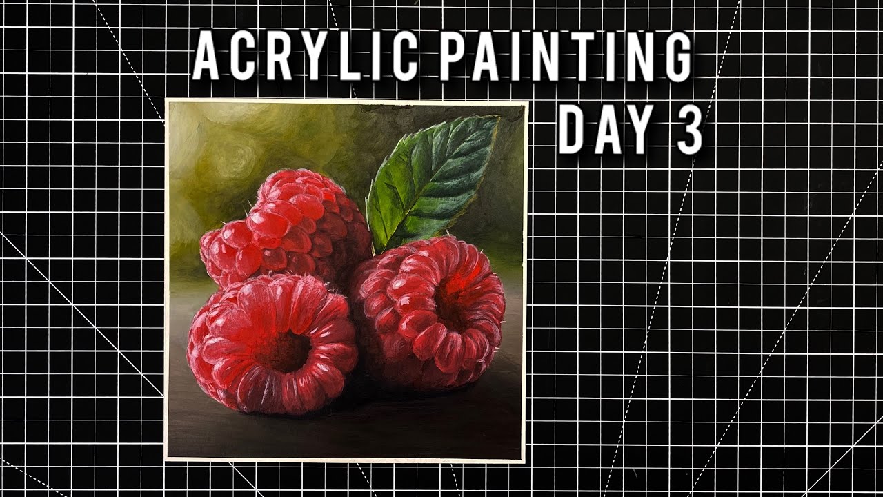 “Raspberry” | Acrylic painting | Day 3