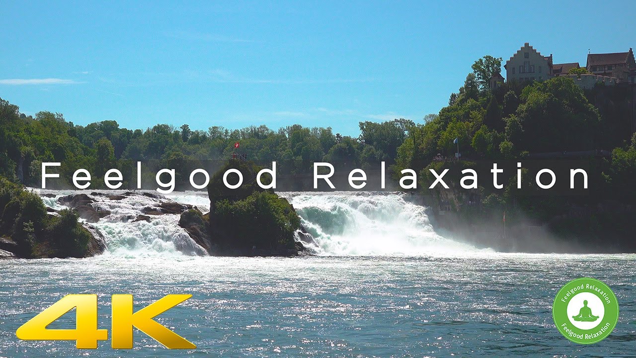 Rhinefalls seen from Schaffhausen Switzerland in 4K 8 hours