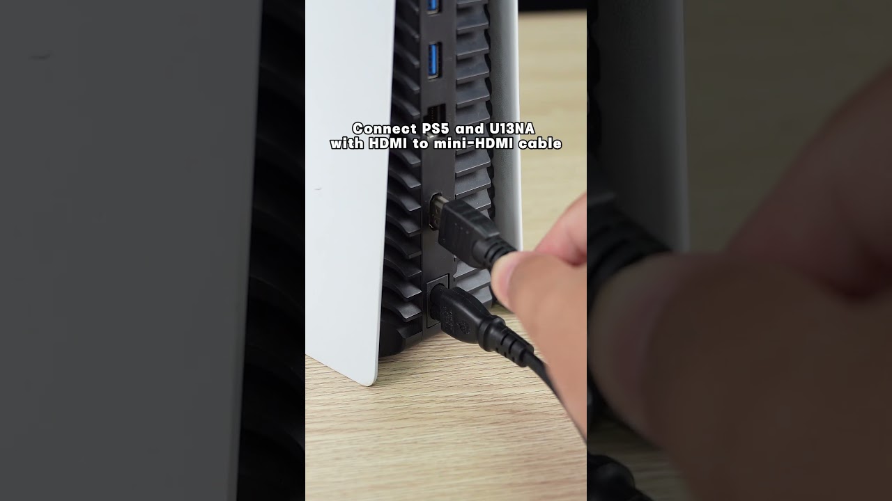 How to connect a portable display to PS5  #monitor#ps5