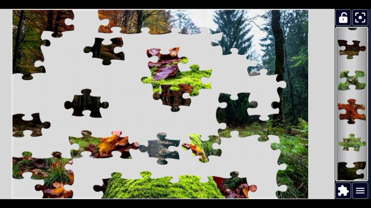 Autumn Mossy log in the forest😍//#beautiful gaming puzzle 🧩@jigsawworld1122