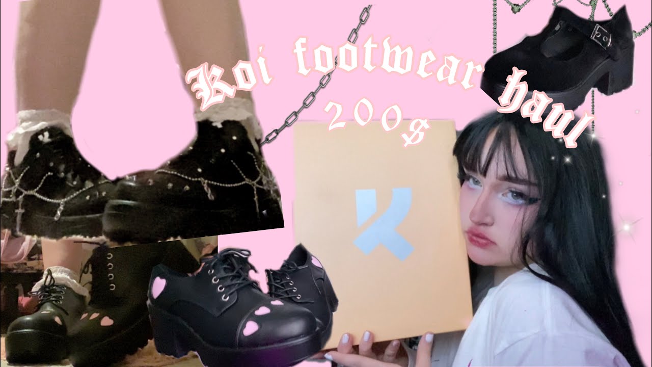 200$ KOI FOOTWEAR 𝕾𝖍𝖔𝖊 𝖍𝖆𝖚𝖑 + 𝖗𝖊𝖛𝖎𝖊𝖜 | aesthetic shoe haul!!!!