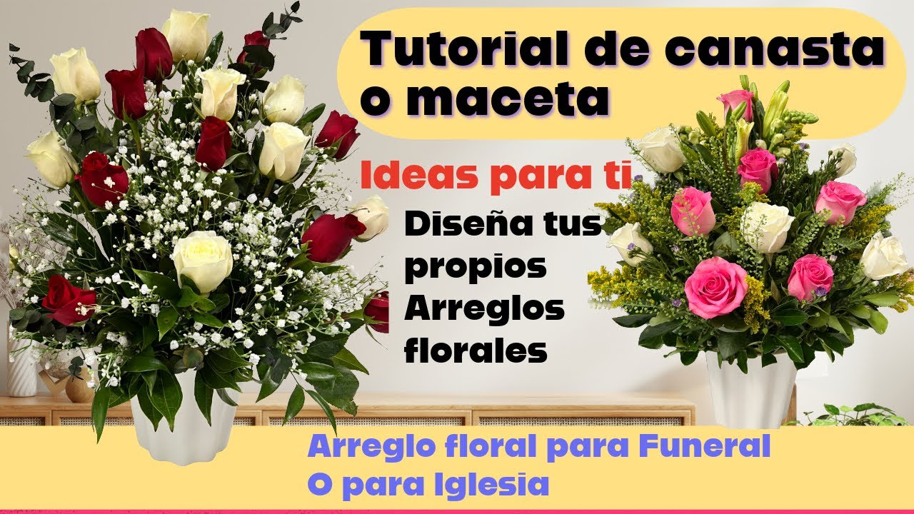 2 macetas para Funeral o para Iglesia / tutoríal paso a paso 