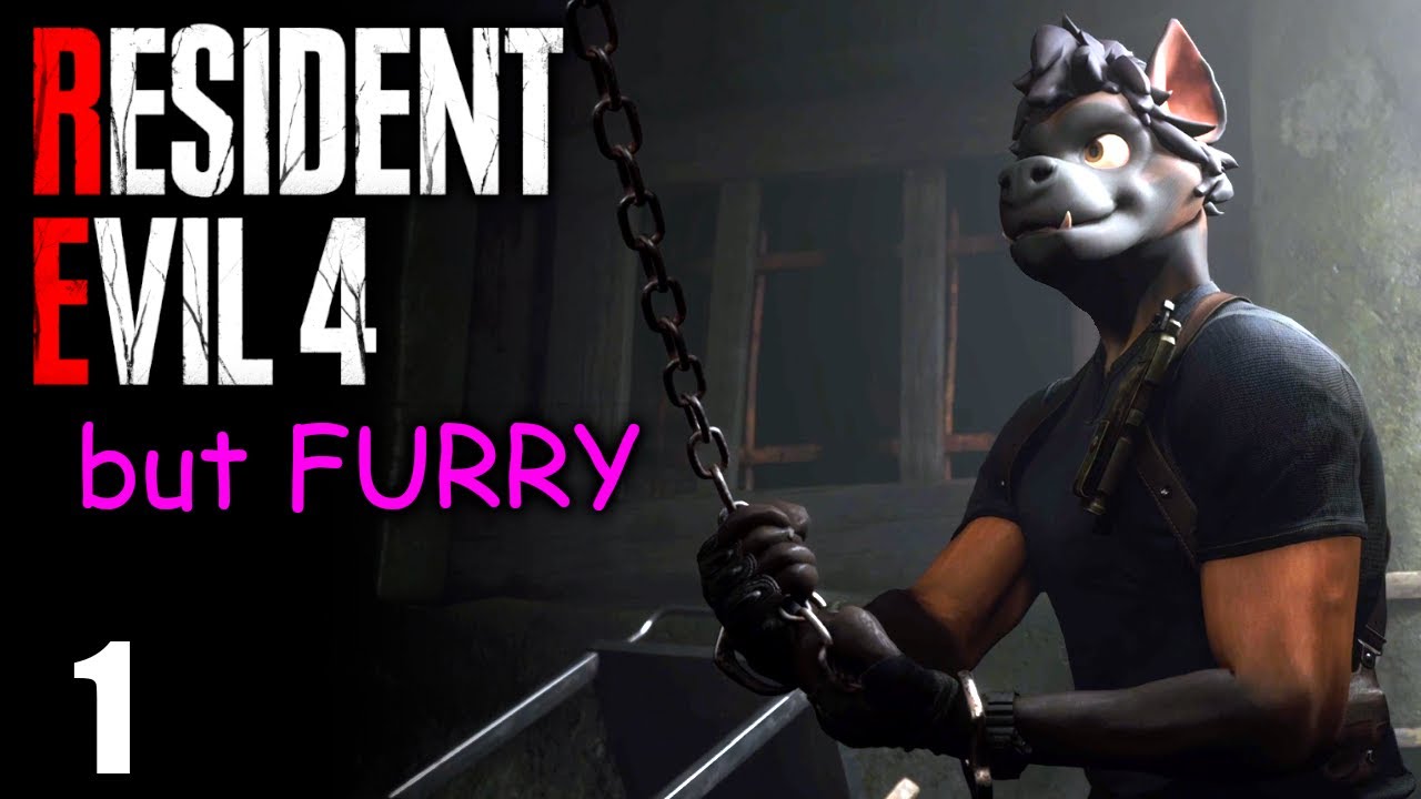 Let's Play Resident Evil 4 Remake (2023)... but FURRY Part 1 - Hardcore Difficulty