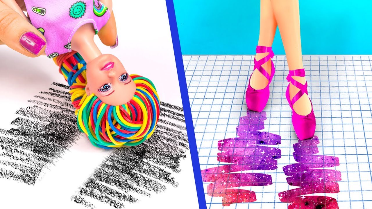 9 LIFEHACK&Oacute;W DLA LALKI BARBIE / JAK ZABRAĆ LALKI DO SZKOŁY
