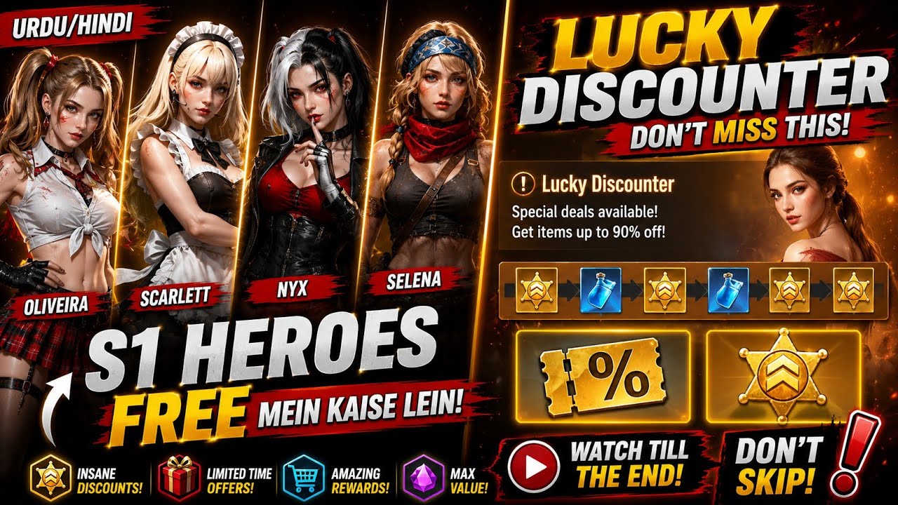 DON&rsquo;T MISS THIS! 🔥 S1 Heroes FREE + Lucky Discounter Tips & Tricks | Last Z
