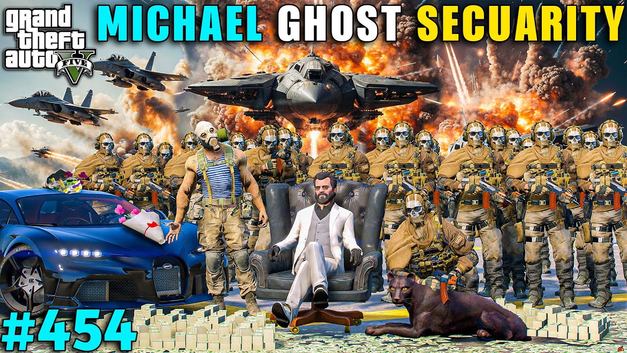 MICHAEL NEW DANGEROUS GHOST SECUARITY FROM LIBERTY CITY | GTA V GAMEPLAY 