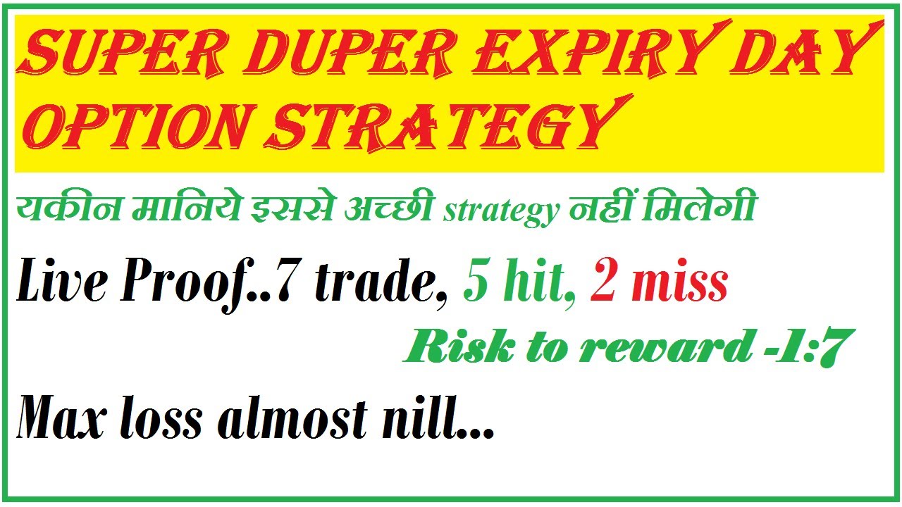 No loss weekly expiry day options strategy | low risk high reward option selling strategy