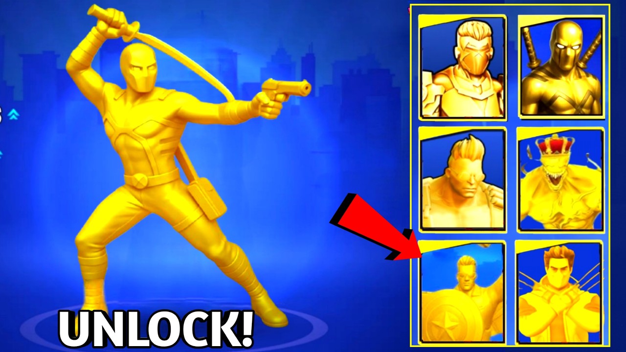 Spider Fighter 3 All Golden Skin Unlock Free...🤔