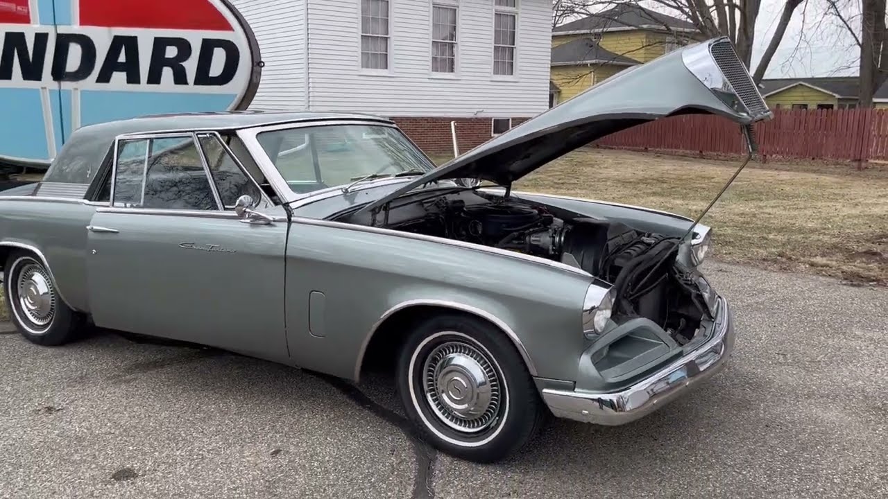 1962 Studebaker Gran Turismo Hawk - Factory 4spd - V8 - Cold AC - Bucket Seats - Sharp & Unique!