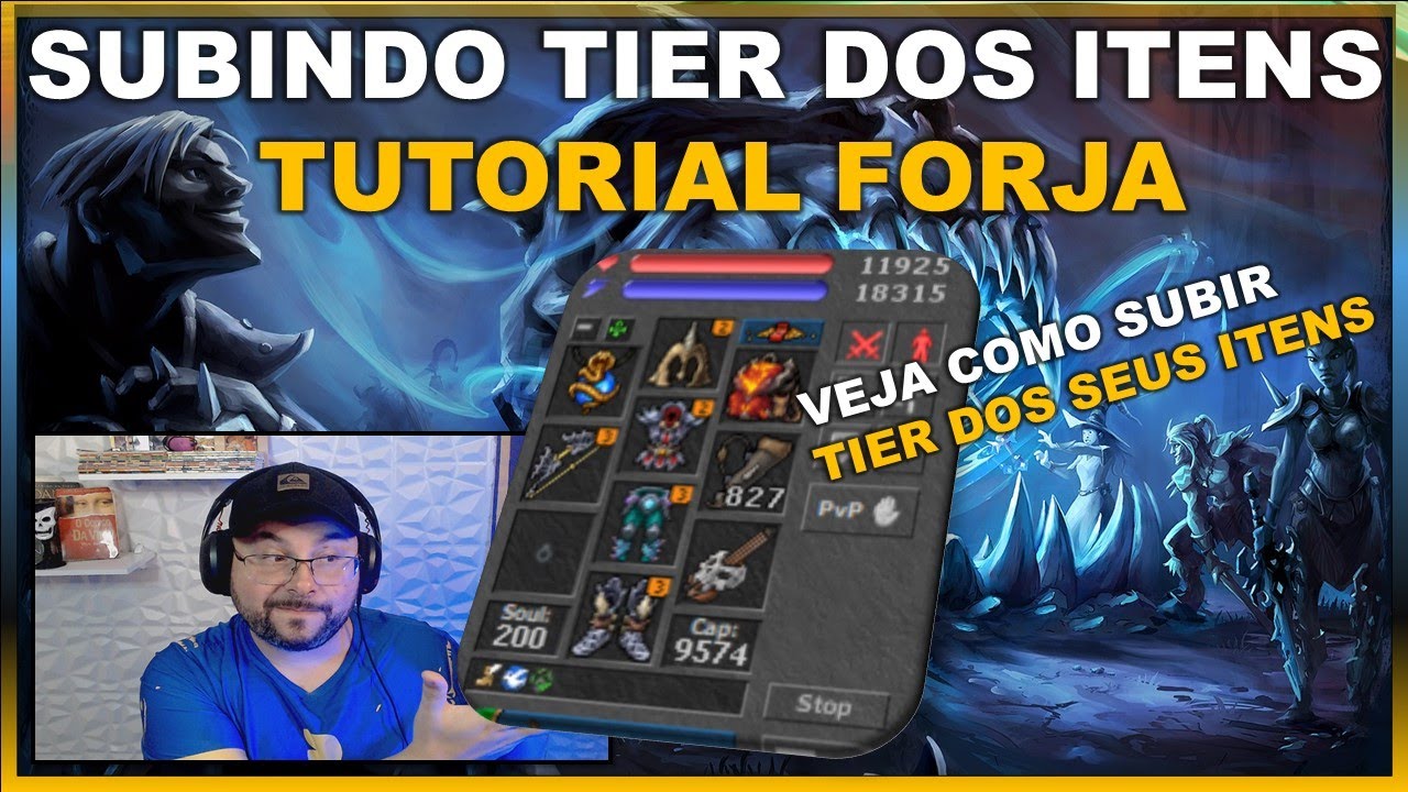 TIBIA - COMO SUBIR TIER DOS SEUS ITENS | TUTORIAL EXALTATION FORJE
