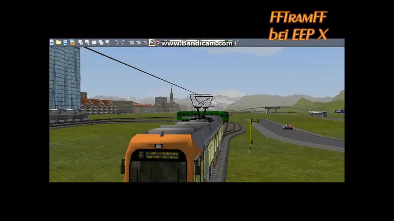 Stadtrundfahrt in Tramcity \\ Anlage erstellt mit Eisenbahn exe. Expert X (EEP X)
