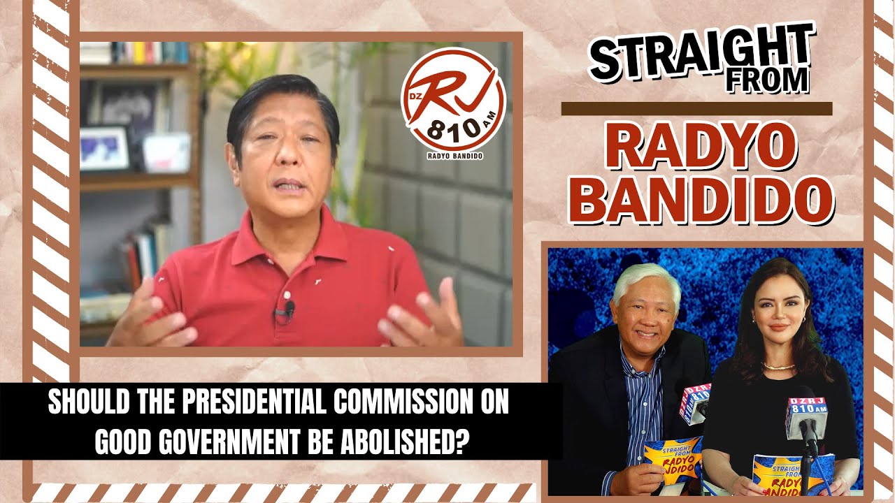 BBM: No need to abolish PCGG, convert to anti-corruption agency | Straight From Radyo Bandido