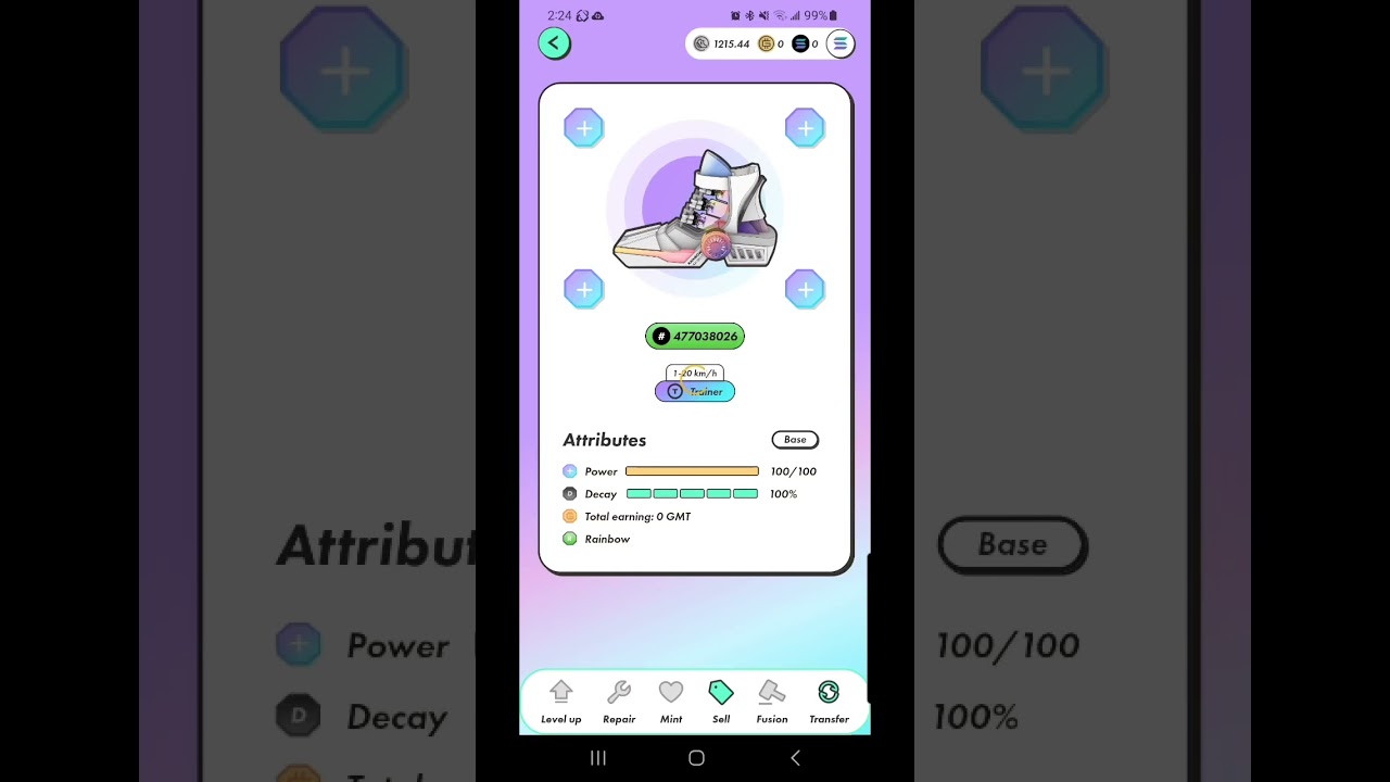 StepN Rainbow Gem 🌈 Rainbow Shoe 👟 Upgrades