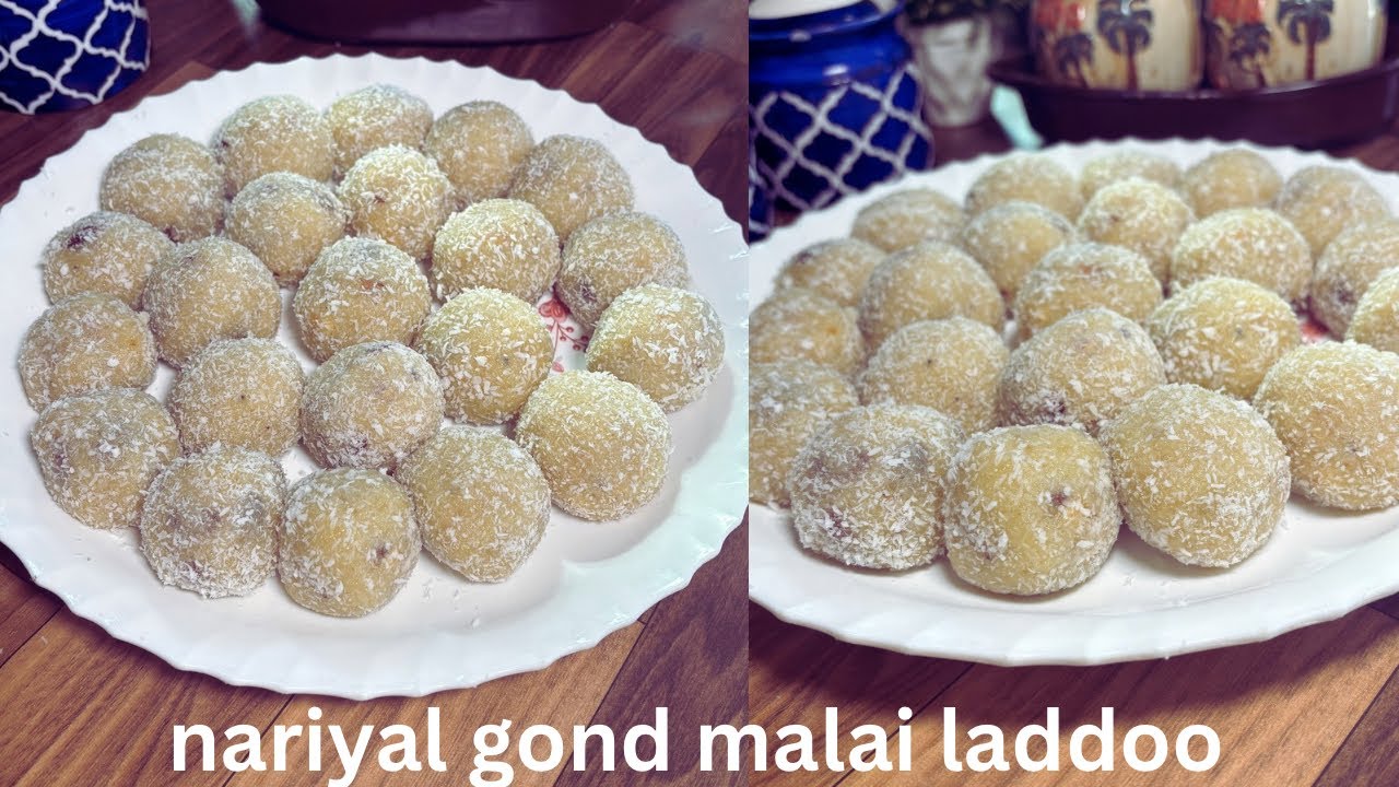 Coconut Gond malai laddoo || मुंह में घुल जाने वाले नारियल गोंद मलाई लड्डू #malailaddoo #nariyal
