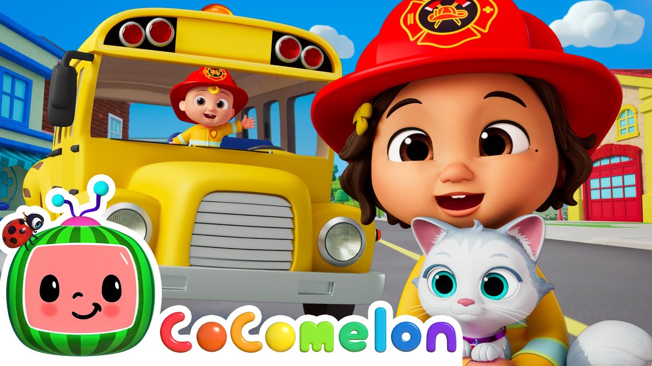 Wheels on the Rescue Bus! 🚌🎵 | Nina's Familia | CoComelon Nursery Rhymes & Kids Songs