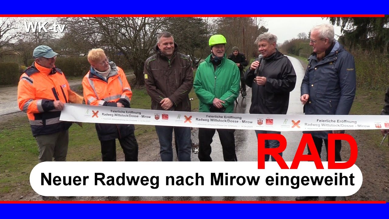 RADWEG von Wittstock nach Mirow wurde eingeweiht. Dranser See jetzt mit dem Rad sicher erreichbar