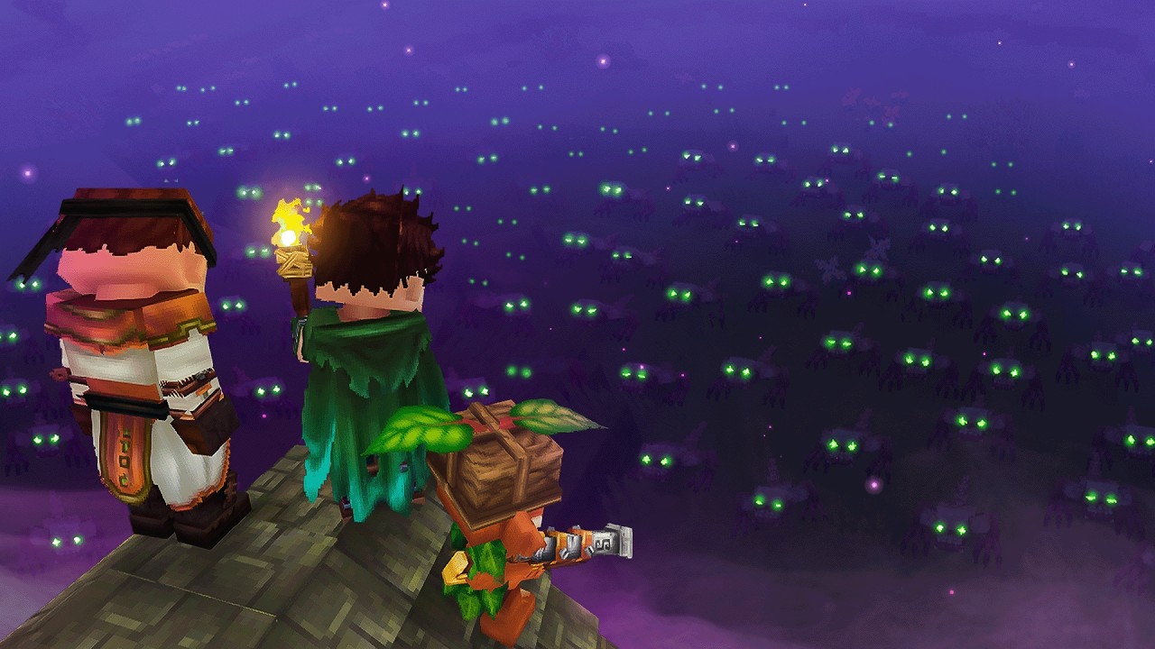 3 Idiots vs 100 CRAWLERS in Hytale