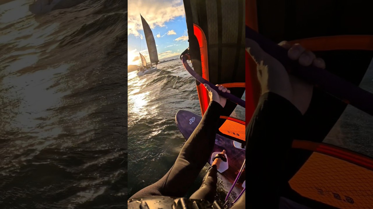 Windsurfing in front of Cape Town Harbour