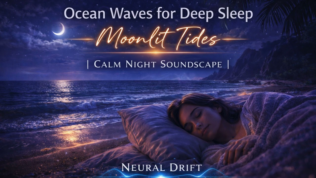 Falling Asleep to Moonlit Tides – Soothing Ocean Wave Soundscape