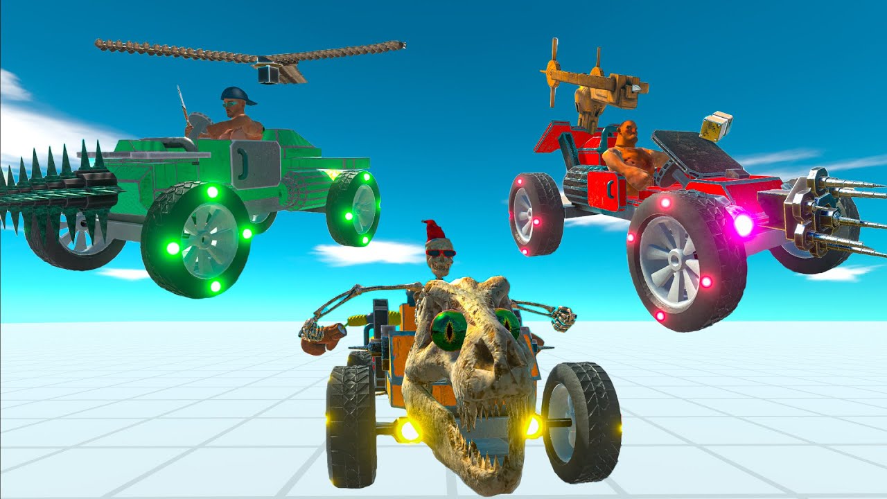 Crazy Cars are Attacking the Village - Animal Revolt Battle Simulator