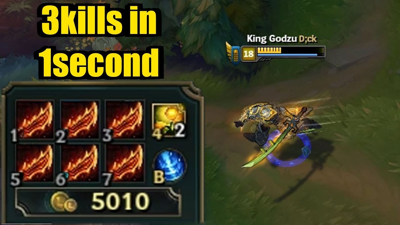 RAGEBLADE MASTER YI - 3 kills in 1 sec - League of Legends Compilation
