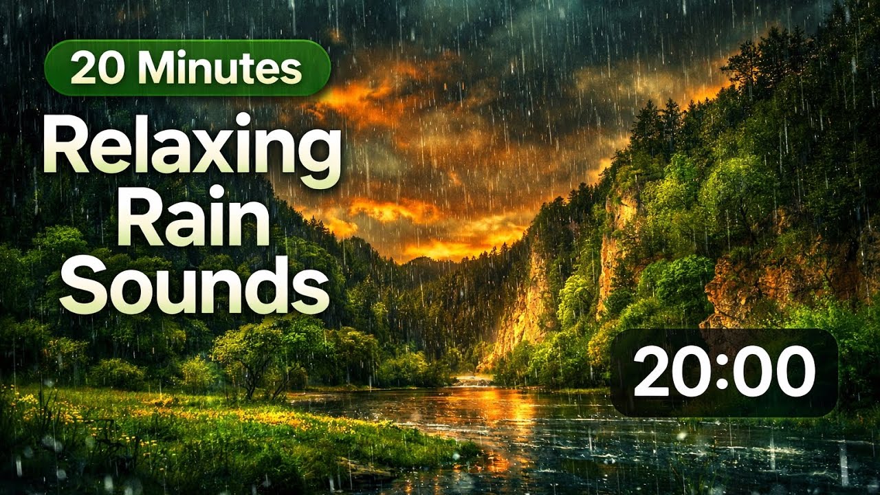 Can’t Sleep? Listen to This 🌧️ 20 Minutes Relaxing Rain Sounds