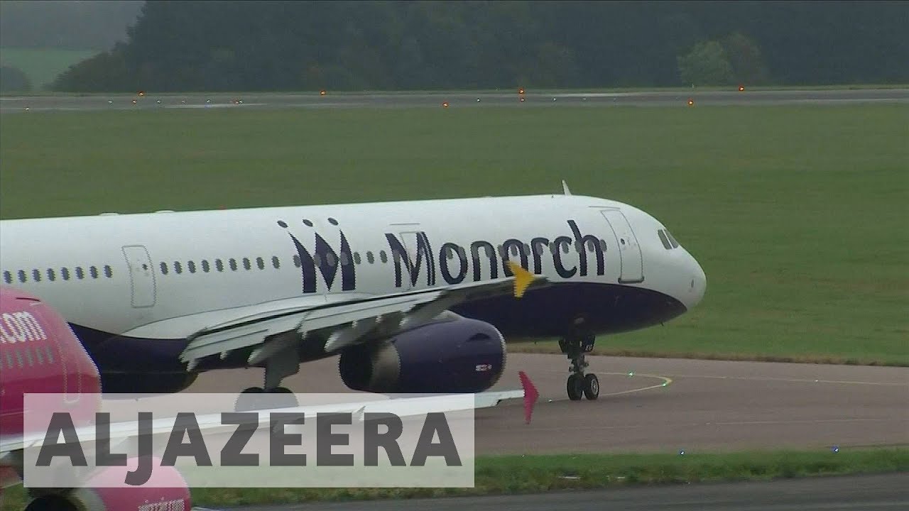 UK struggles to deal with stranded passengers after Monarch Airlines collapses