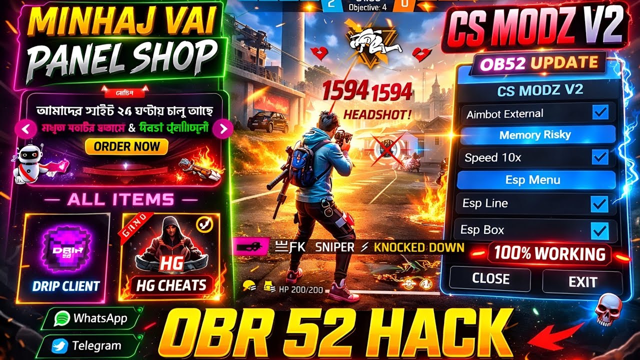 Obb 52 Hack Cs Modz V2 Minhaj Vai Shop Mobile Panel
