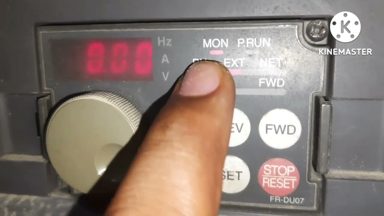 Mitsubishi Drive parameter setting of PU & EXTERNAL mode