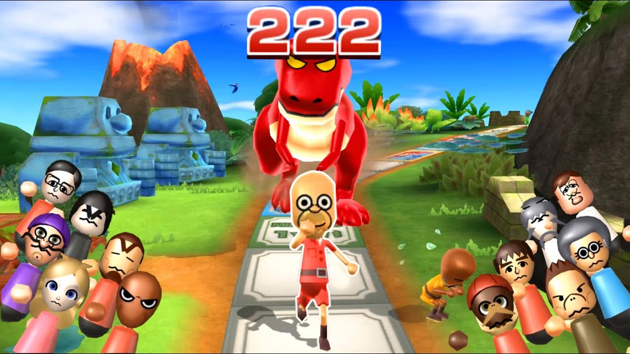 Wii Party Board Game Island 227 - Yoshi Vs Sonic Vs Hommer Vs Matt (Master Difficulty)