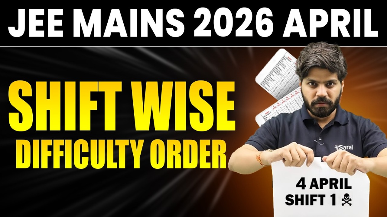 JEE Mains 2026 April Attempt Difficulty Order of Shifts | Marks vs Percentile JEE 2026 | eSaral