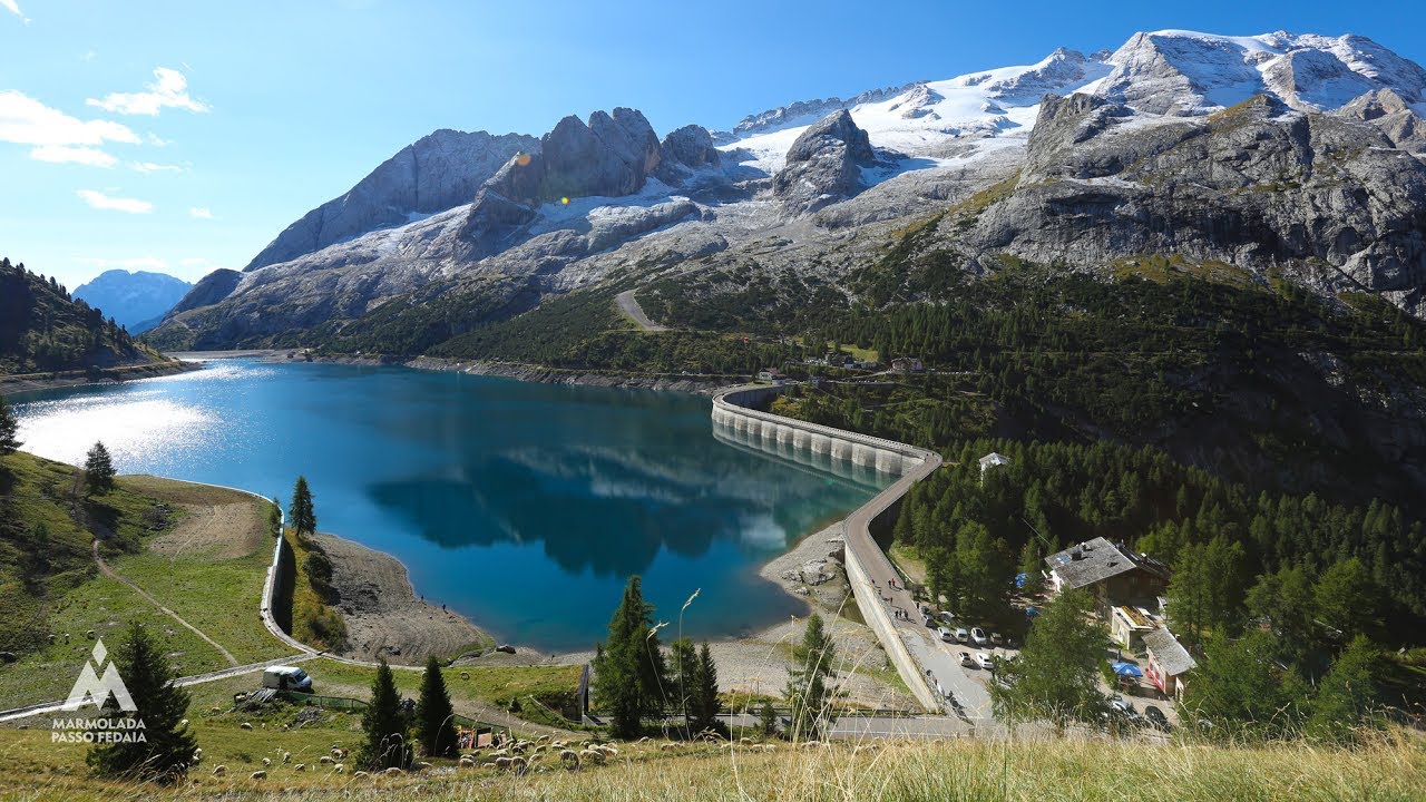 Marmolada e Passo Fedaia in estate