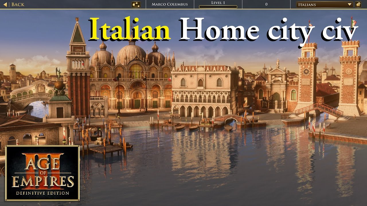 Italian Home city civ - Knights of the Mediterranean DLC | AOE III DE - 2022