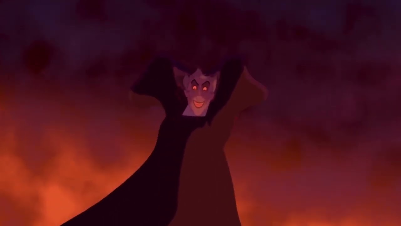 Dirk The Daring swings his sword at Frollo