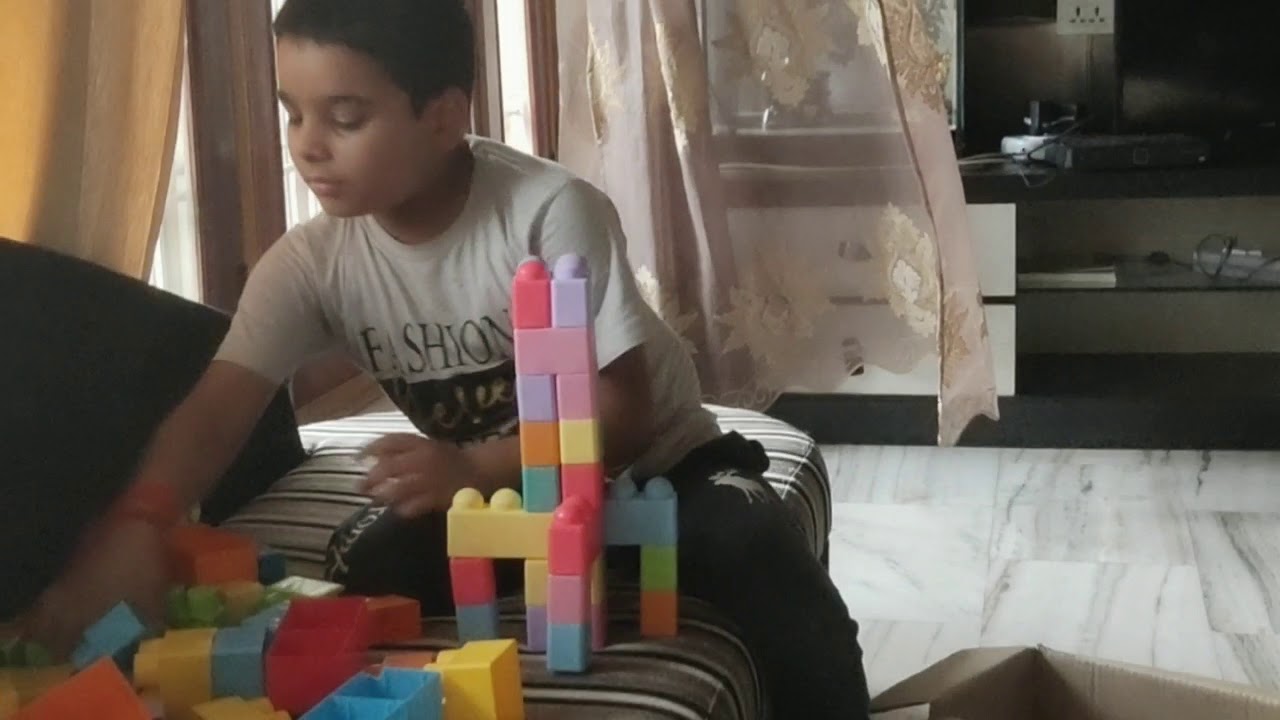 Rocket making with blocks.