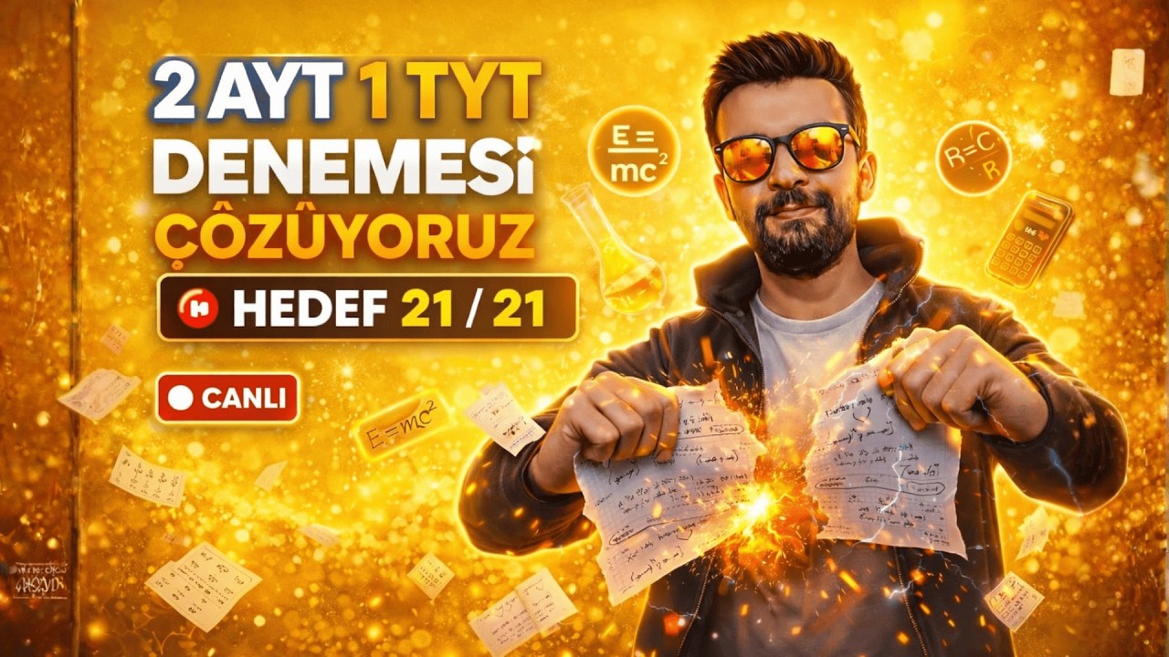 🔴 CANLI YAYIN | 1 TYT 2 AYT FİZİK DENEMESİ ÇÖZÜYORUZ - 8️⃣ | ÜCRETSİZ PDF #yks2026 #fizik #msü #tyt