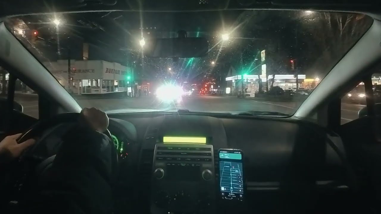 Night Ambient Drive POV 🌙 | Real Driving Sounds, No Music