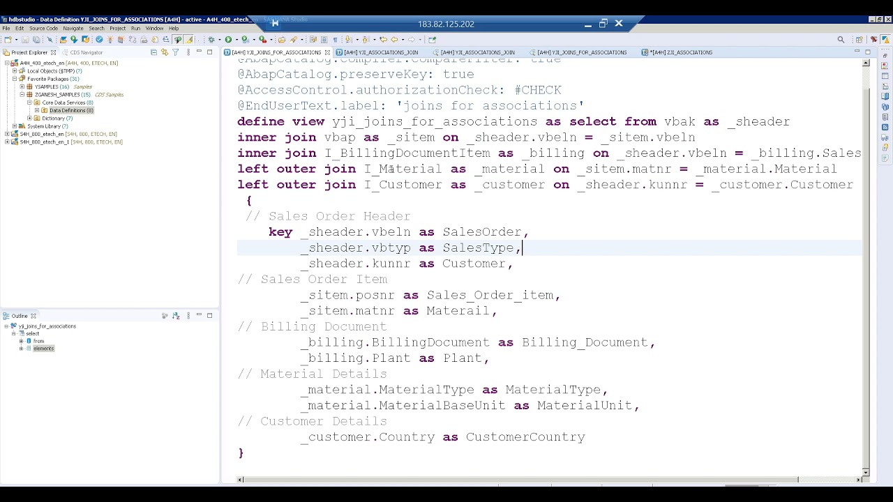 Video 7 - CDS View Association Part 1